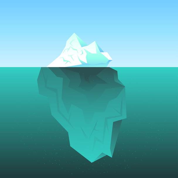 海の氷山と背景 - ベクター画像