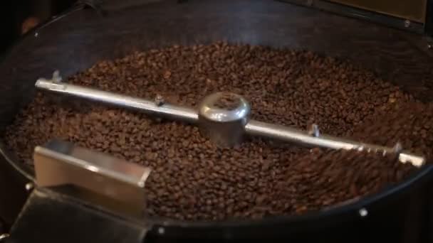 Mixing roasted coffee. - Footage, Video
