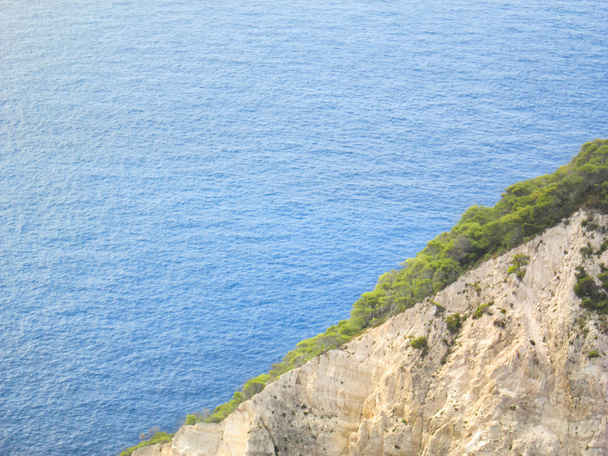 Cliff lesa a moře, v pozadí - Fotografie, Obrázek