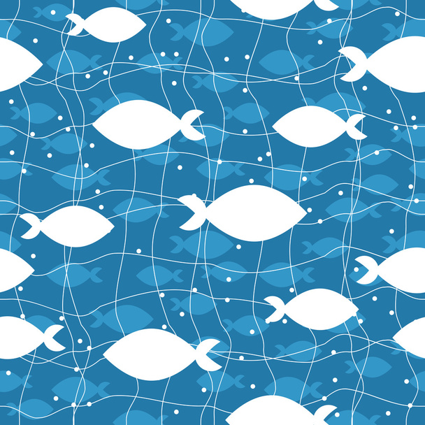 Seamless pattern of fish - Vector, Image