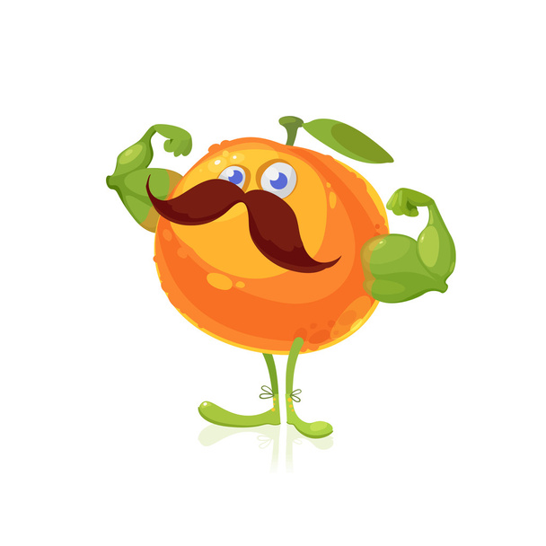 Cartoon character orange champion - Vetor, Imagem