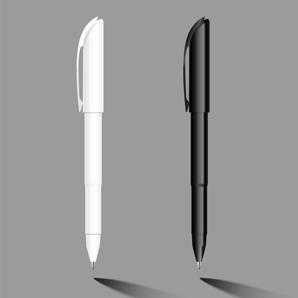 pen zwart & wit, sjabloon, vector - Vector, afbeelding