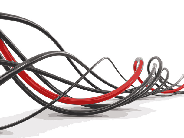 Vector image of Colored cables - Vektör, Görsel
