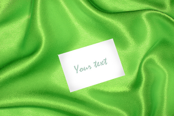 Green silk, frame for text - Zdjęcie, obraz