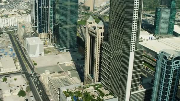 vista aérea do horizonte da cidade de Dubai
 - Filmagem, Vídeo