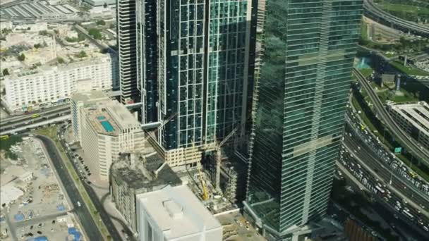 luchtfoto van de skyline van de stad dubai - Video
