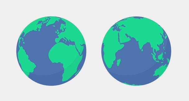 Wereld planeet aarde Wereldbolicoon geïsoleerd - Vector, afbeelding