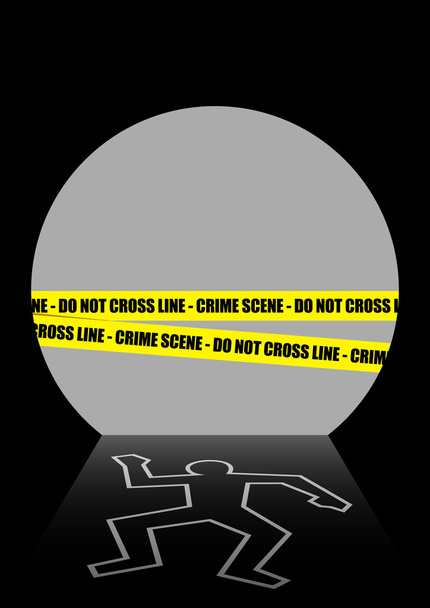 Ілюстрація місця злочину в темному тунелі
 - Вектор, зображення