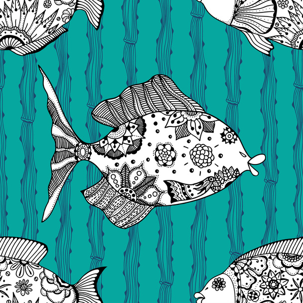 background of abstract fish - Вектор,изображение
