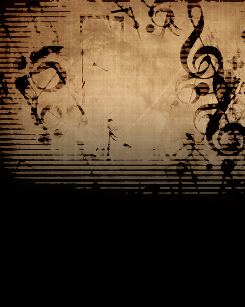 Folha de música antiga
 - Foto, Imagem