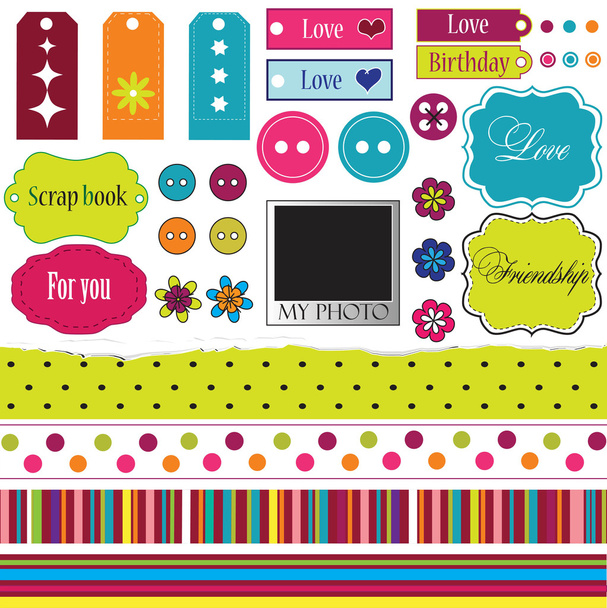 Elements for scrap-booking - Vector, Image