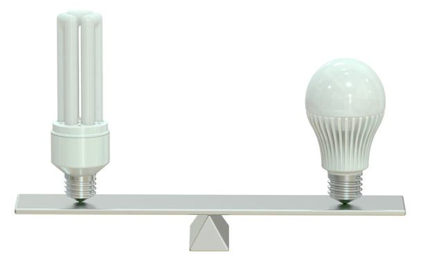 LED (Light Emitting Diode) or saving lamp concept - Photo, Image