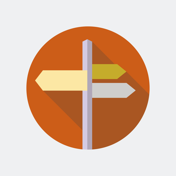 señal de tráfico icono plano
 - Vector, Imagen