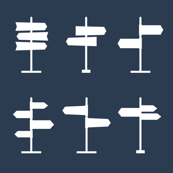 Señales de tráfico Conjunto de iconos de silueta
 - Vector, Imagen