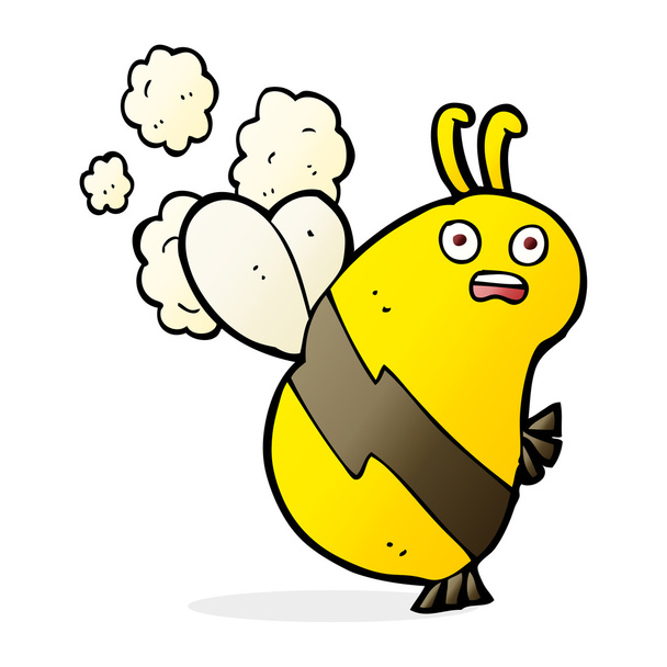funny cartoon bee - Wektor, obraz