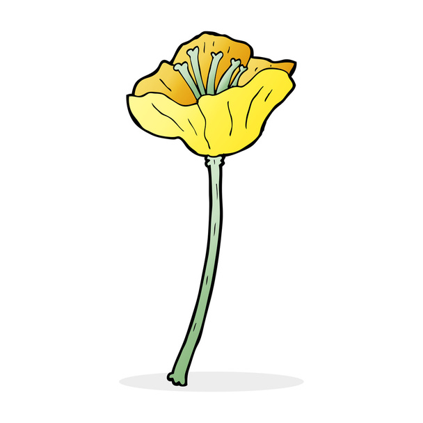 cartoon illustration of flower - Vector, Image