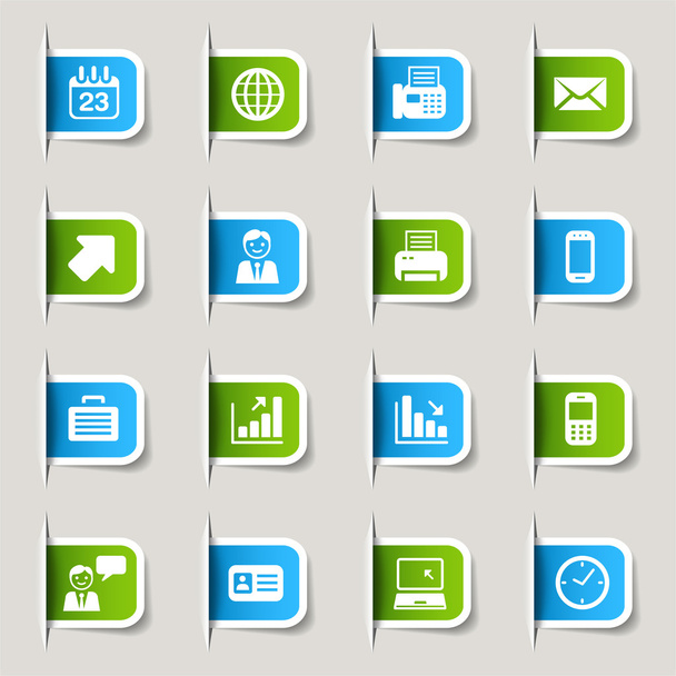 Label - office en business web iconen - Vector, afbeelding