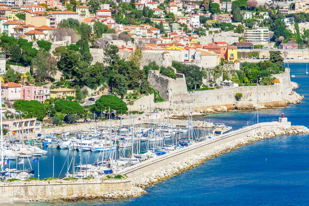 Panoramic view of Villefranche-sur-Mer, Nice, French Riviera. - Photo, Image
