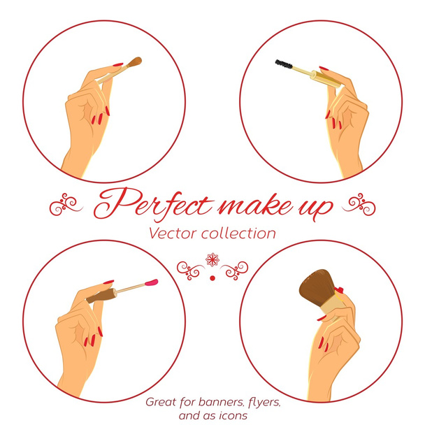 Fashion make up concept - Vector, afbeelding