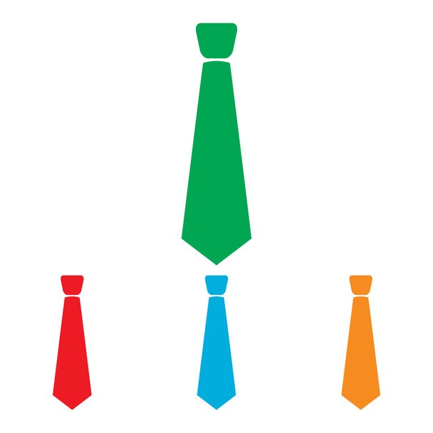 Tie sign. Colorfull set - Vector, Image