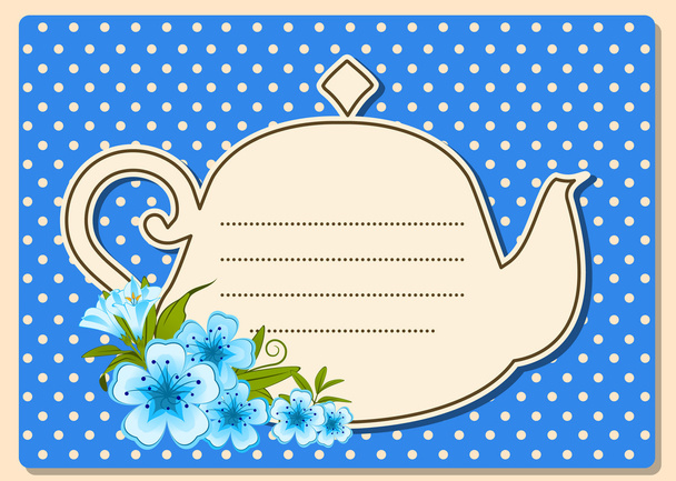 Vintage ceramic tea pot with beautiful flowers - Zdjęcie, obraz