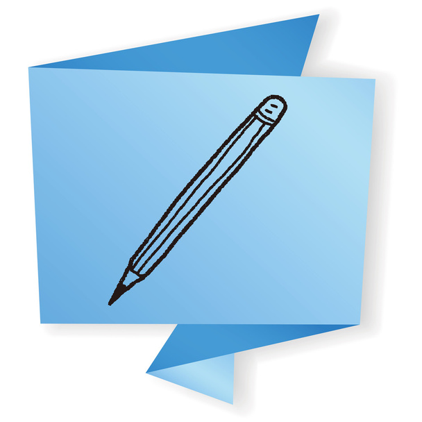 doodle pen vector illustration - Vecteur, image