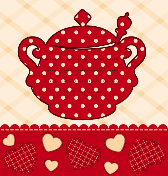 Illustration of vintage ceramic tea pot - Foto, immagini