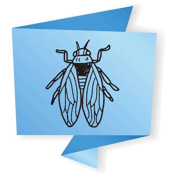 муха жук каракулі Векторна ілюстрація
 - Вектор, зображення