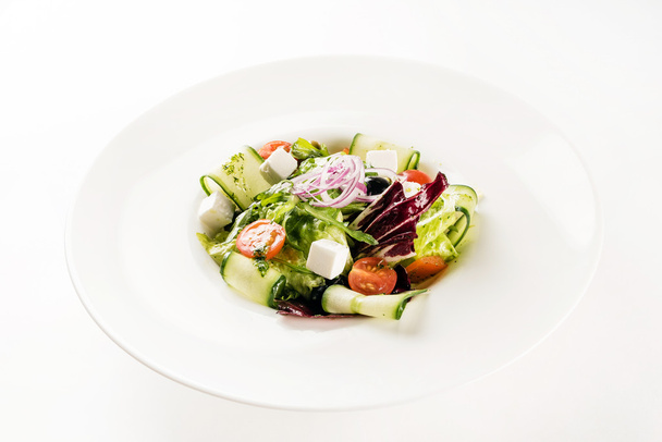 fresh vegetable salad on  plate - Zdjęcie, obraz