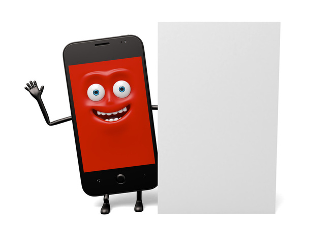 Teléfono celular, en blanco, texto, tablero
 - Foto, Imagen