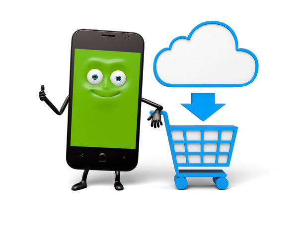 Cellphone,cloud, shopping, online - Photo, Image