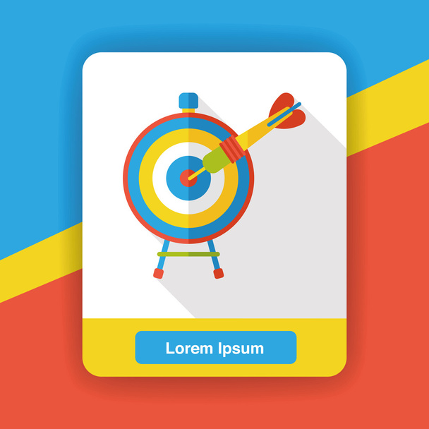money Archery target flat icon icon element - Vector, Image