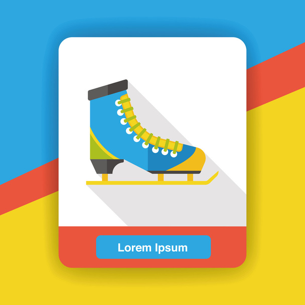 patins à glace sport icône plate icône élément
 - Vecteur, image