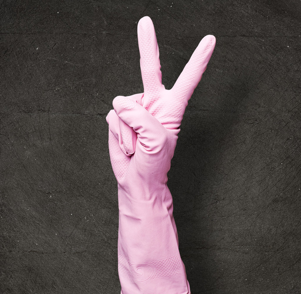 Розовые чистящие перчатки
 - Фото, изображение