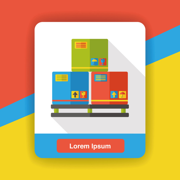 logistic goods flat icon icon element - Vector, Image