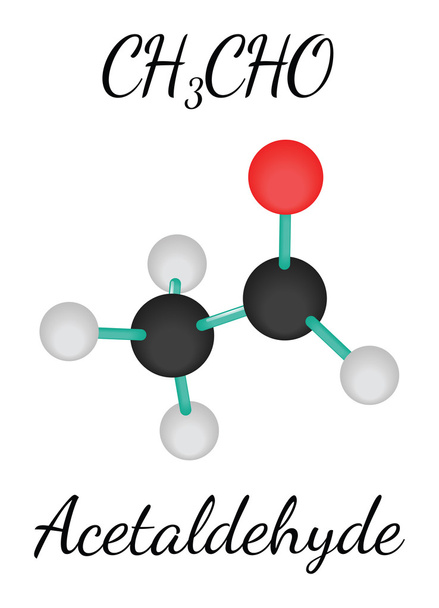 Ch3cho acetaldehid molekula - Vektor, kép