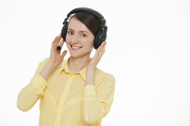 Pretty young woman with headphones - Foto, Bild