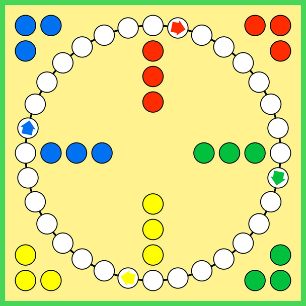 Ludo board game - Vetor, Imagem