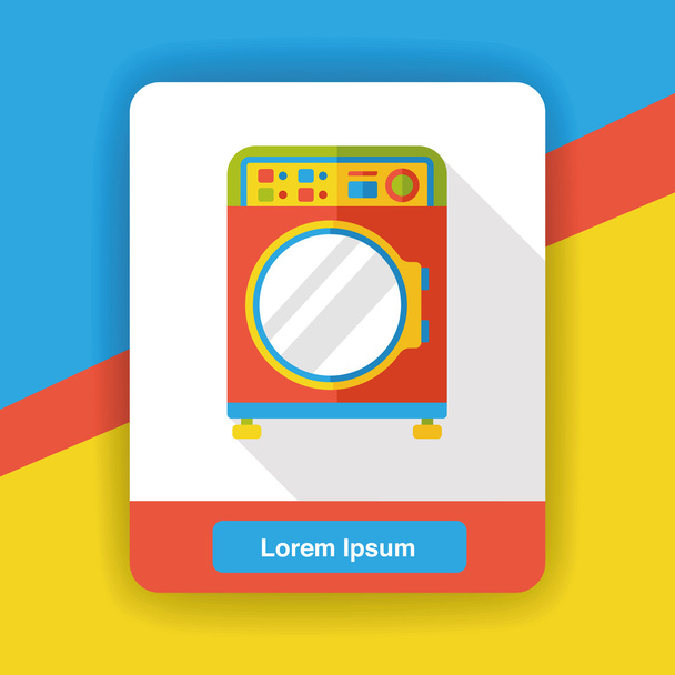 washing machine flat icon icon element - Vector, Image