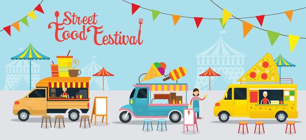 Camion alimentaire, Street Food Festival
 - Vecteur, image