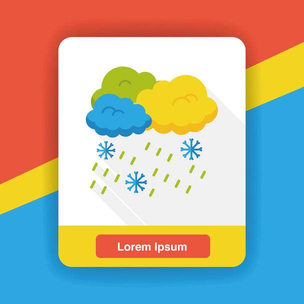 weather raining flat icon icon element - Vector, Image