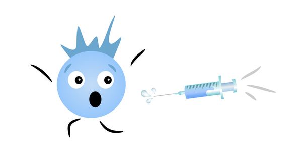 illustrazione della vaccinazione per iniezione
 - Foto, immagini