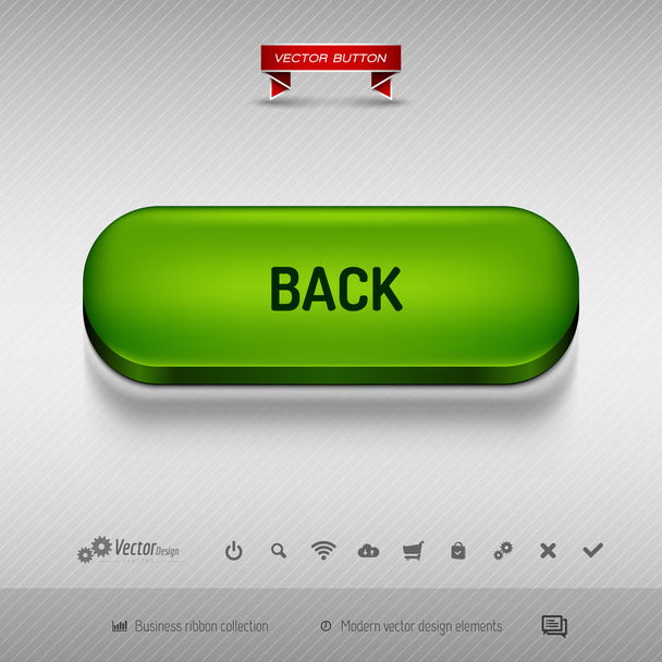 Green button for webdesign or app. Vector design elements. - Διάνυσμα, εικόνα
