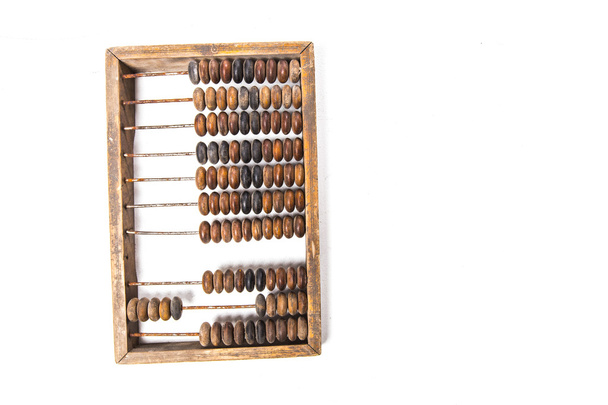 Antique abacus isolated - 写真・画像