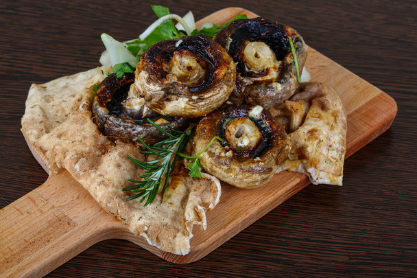 Baked champignons with rosemary - Photo, Image