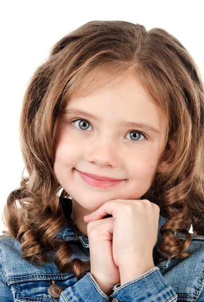 Portrait of adorable smiling  little girl - 写真・画像