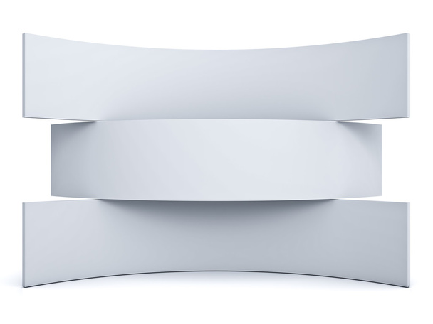 Три пустые вывески изолированы на белом фоне
 - Фото, изображение