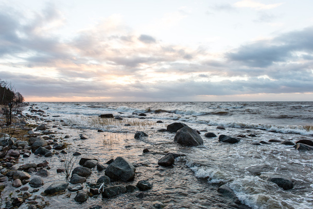 Sturm große Welle an der Ostsee - Foto, Bild