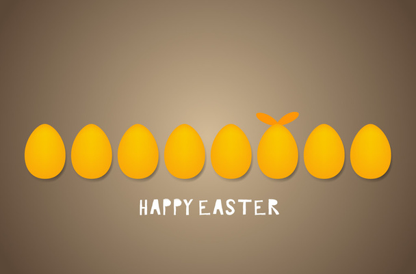 Easter eggs and bunny ears - Vector, Imagen