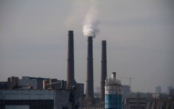Fumaioli vegetali inquinano l'aria nella zona industriale
 - Foto, immagini